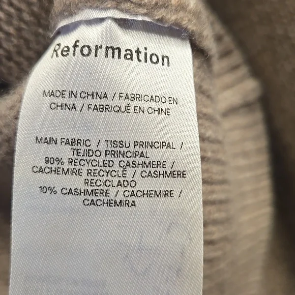 Reformation Garrett Cashmere Oversized Turtleneck Size XS - Picture 7 of 8